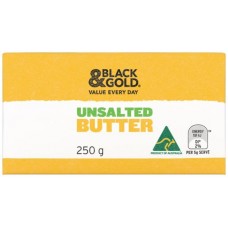 BLACK & GOLD UNSALTED BUTTER 250GM Pack Size:24