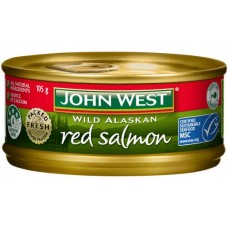 JOHN WEST RED SALMON 105GM Pack Size: 24