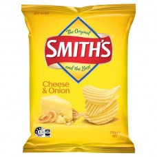 SMITHS CHEESE & ONION CRINKLE CUT CHIPS 170GM Pack Size: 12