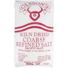OLSSONS DRIED COARSE REFINED PACIFIC SALT 25KG Pack Size: 1