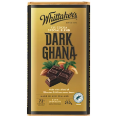 Whittaker's Block Dark Ghana Chocolate 72% Cocoa 250g