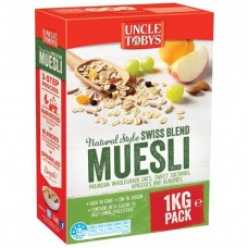 UNCLE TOBY NATURAL SWISS STYLE MUESLI BREAKFAST CEREAL Pack Size: 9
