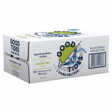 GOOD TIDES HARD SELTZER SPARKLING WATER +VODKA LEMON LIME 30PK 330ML