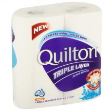 QUILTON WHITE PAPER TOWEL 2PK Pack Size: 12