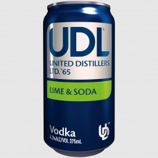 UDL VDK LIME & SODA 4% CAN 375ML Pack Size:24 Pack Size:24
