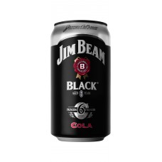 JIM BEAM BLK & COLA 5% CAN 375ML Pack Size:24 Pack Size:24