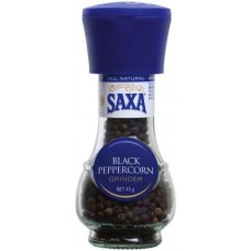 SAXA GRINDER P/CORN BLACK 45GM Pack Size: 6