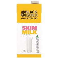 BLACK & GOLD MILK SKIM LONG LIFE UHT 1L Pack Size: 12