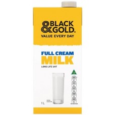 BLACK & GOLD MILK FULL CREAM LONG LIFE UHT 1L Pack Size: 12