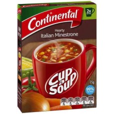 CONTINENTAL HEARTY ITALIAN MINESTRONE CUP-A-SOUP 2 SERVES 75GM Pack Size: 7