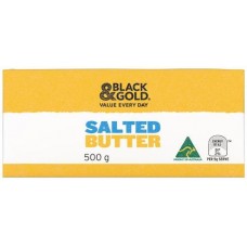 BLACK & GOLD SALTED BUTTER 500GM Pack Size: 12