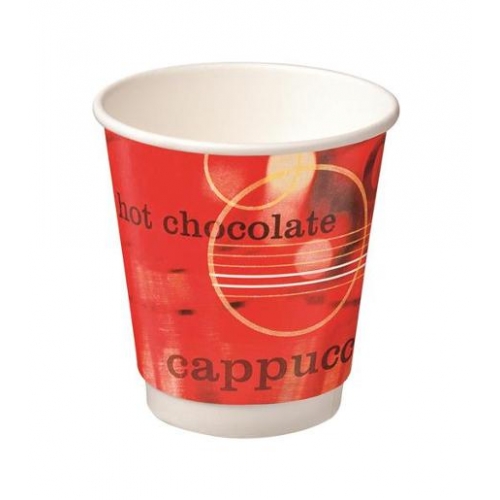 CAST AWAY CUPS DOUBLE WALL PAPER HOT CAFE VERVE 28ML 25S Pack Size: 20
