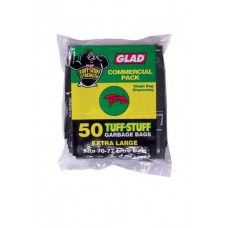 GLAD HEAVY DUTY GARBAGE BAG BLACK 50S Pack Size: 4