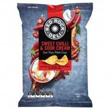 RED ROCK DELI SWEET CHILLI AND SOUR CREAM POTATO CHIPS 165GM Pack Size: 12