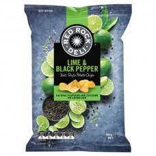 RED ROCK DELI LIME AND PEPPER POTATO CHIPS 165GM Pack Size: 12