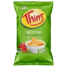 THINS LIGHT AND TANGY POTATO CHIPS 175GM Pack Size: 12