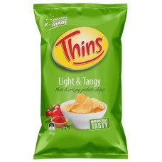 THINS LIGHT AND TANGY POTATO CHIPS 45GM Pack Size: 18
