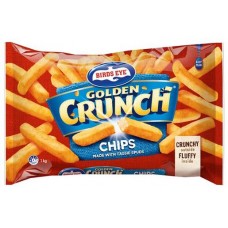 BIRDS EYE GOLDEN CRUNCH CHIPS 1KG Pack Size: 12 BIRDS EYE GOLDEN CRUNCH CHIPS 1KG Pack Size: 12