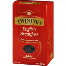 TWININGS ENGLISH BREAKFAST LOOSE TEA 125GM Pack Size: 8