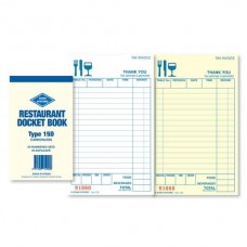 ZIONS SYSTEMS CARBONLESS DUPLICATE RESTAURANT DOCKET BOOK SMALL 1EA Pack Size: 25