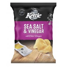 KETTLE SEA SALT & VINEGAR NATURAL POTATO CHIPS 90GM Pack Size: 12