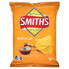 SMITHS BBQ CRINKLE CUT POTATO CHIPS 170GM Pack Size: 12