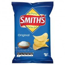 SMITHS ORIGINAL CRINKLE CUT POTATO CHIPS 90GM Pack Size: 18