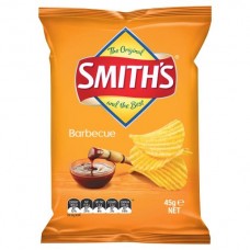 SMITHS BBQ CRINKLE POTATO CHIPS 45GM Pack Size: 18