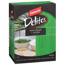 FANTASTIC DELITES SOUR CREAM AND CHIVES 100GM Pack Size: 12