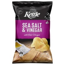 KETTLE SEA SALT & VINEGAR NATURAL POTATO CHIPS 45GM Pack Size: 18