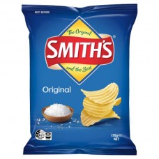 SMITHS ORIGINAL CRINKLE CUT POTATO CHIPS 170GM Pack Size: 12