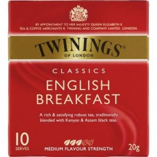 TWININGS ENGLISH BREAKFAST CLASSICS TEABAGS 10S Pack Size: 12