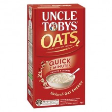 UNCLE TOBY QUICK OATS BREAKFAST CEREAL 1KG Pack Size: 9