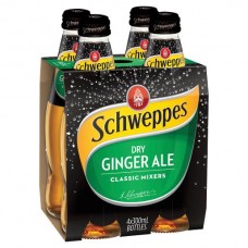 SCHWEPPES DRY GINGER ALE 4 PACK 300ML Pack Size: 6