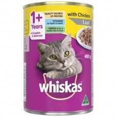 WHISKAS 1+ YEARS CHICKEN LOAF CAN 400GM Pack Size: 24
