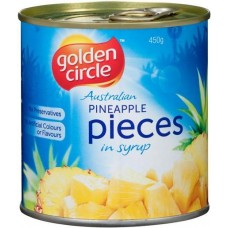 GOLDEN CIRCLE PINEAPPLE PIECES 450GM Pack Size: 12