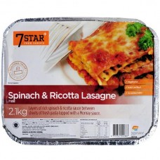 7 STAR SPINACH AND RICOTTA LASAGNE 2.1KG Pack Size: 6 7 STAR SPINACH AND RICOTTA LASAGNE 2.1KG Pack Size: 6