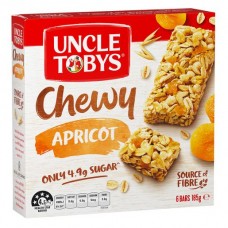 UNCLE TOBY CHEWY APRICOT MUESLI BAR 185GM Pack Size: 10