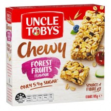 UNCLE TOBY FOREST FRUITS MUESLI BAR CHEWY 185GM Pack Size: 10
