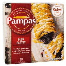 PAMPAS PUFF PASTRY SHEETS BULK 1.6KG Pack Size: 6 PAMPAS PUFF PASTRY SHEETS BULK 1.6KG Pack Size: 6