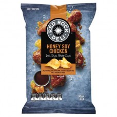 RED ROCK DELI HONEY SOY CHICKEN POTATO CHIPS 90GM Pack Size: 12