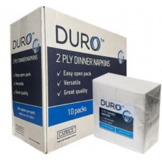 Caprice Ultrasoft Quilted Dinner Napkins White 2 Ply 1000S GT Fold