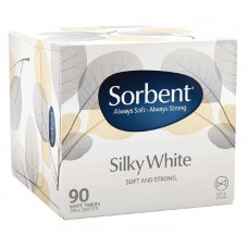 SORBENT WHITE FACIAL TISSUE 90'S Pack Size: 24