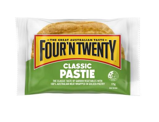PASTIE FOUR N TWENTY AUSSIE 175GM Pack Size: 12