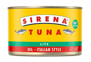 SIRENA TUNA IN OIL ITALIAN STYLE LITE 425GM Pack Size: 12