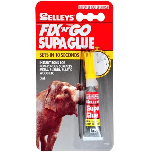 SELLEYS FIX N GO SUPA GLUE 3ML Pack Size: 12