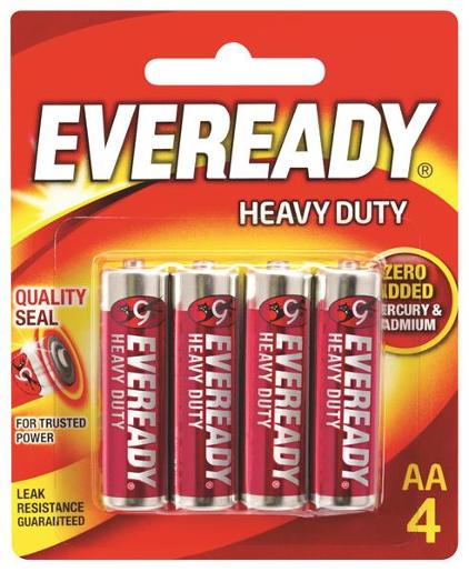 EVEREADY RED HD AA 1015 4PK pack size: 12