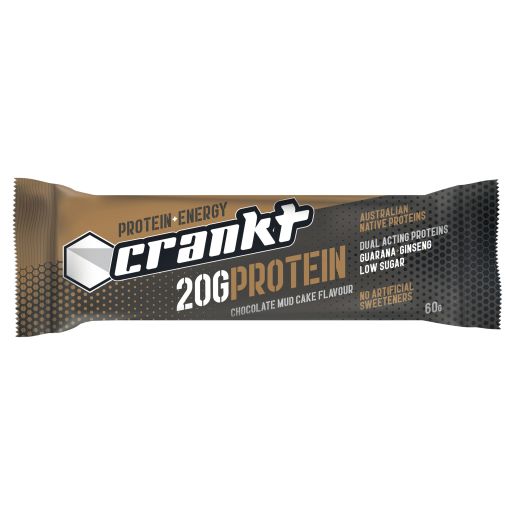 CRANKT CHOCOLATE PROTEIN + ENERGY BAR 60GM Pack Size:9