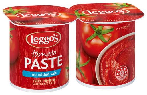 LEGGOS TOMATO PASTE NAS 2X140GM Pack Size: 12