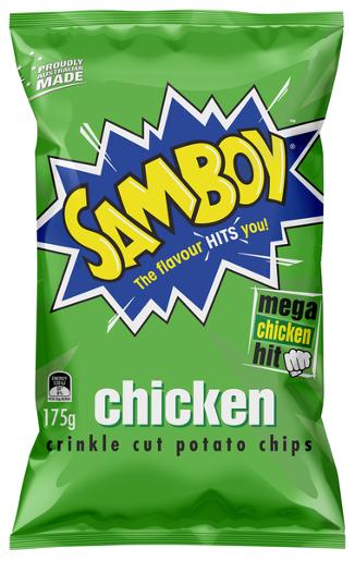 SAMBOY CHICKEN POTATO CHIPS 175GM Pack Size: 12